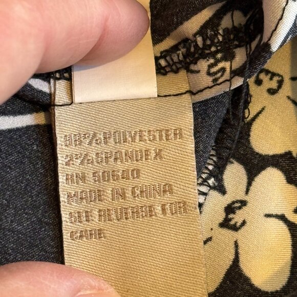 Jonathan Martin Dress Wrap Midi Sleeveless Floral Black Red White Sz 8 #279206 - Picture 11 of 12